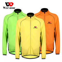 West Biking Windproof จักรยานรถจักรยานยนต์แจ็คเก็ตขี่จักรยานเสื้อสะท้อนแสงกันน้ำขี่ชุดออกกำลังกายเสื้อแจ็คเก็ตแห้งไวจักรยานเสือภูเขาเสื้อเจอร์ซี่