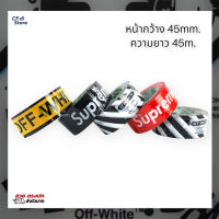 CFdi.Store รุ่น CF131 สก๊อตเทป Sup สีแดง และ สีดำ สก๊อตเทป  (สีขาว, สีเหลือง) เทปตกแต่ง เทปลายกราฟฟิค เทปแต่งห้อง