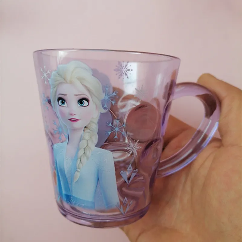 Disney Princess Cups Frozen 2 Elsa Mickey Mouse Milk Cup AS Crystal Cup  Kids Toothglass Cartoon Pixar Mermaid Minnie Mouse Cup