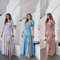 THITIYA? Sugar dress (450฿ฟรีส่ง) เดรสยาวสไตล์ผู้ดีอังกฤษเวอร์ ใส่ไปคาเฟ่สวยๆ เขาใหญ่ปังๆ ทะเลยั่วๆ ก็คือดีไปหมด ลายดอก