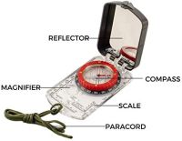 Multifunctional Climbing Durable Waterproof With Mirror Stable Light Luminous Compass