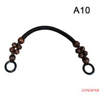 ZONGPAN กระเป๋าลูกปัดไม้47ซม.,กระเป๋าถือแฟชั่นทำมือสายกระเป๋าถือ DIY กระเป๋าสายหนังที่จับอุปกรณ์เสริม