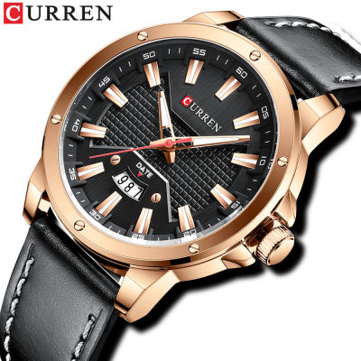 CURREN Watch Man Leather Quartz Wristwatches Top Brand Luxury New Watches Luminous hands Relojes мужские часы