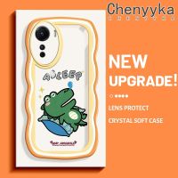 เคส Chenyyka สำหรับ Vivo Y16 Y35 5G Y56 5G เคสลายการ์ตูนจระเข้นอนหลับแฟชั่นป้องกันเลนส์กล้องเคสโทรศัพท์โปร่งใสนิ่มกันกระแทกสีสันสดใส