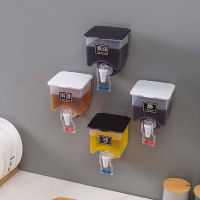 【cw】Wall-mounted Liquid Seasoning Tank Automatic Seasoning Bottles Vinegar Dispenser Oil Vinegar Dispenser Storage kitchen Items 【hot】