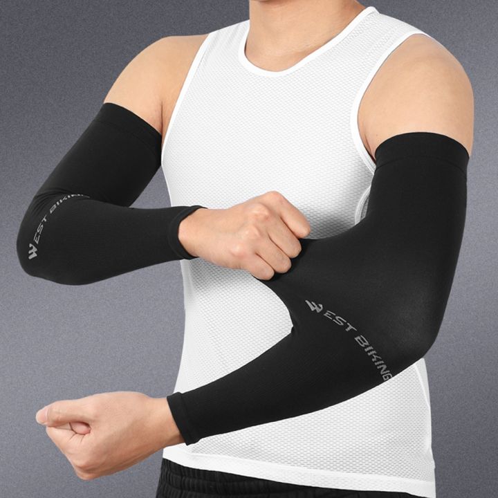1-pair-west-biking-uv-protection-arm-sleeves-running-sports-breathable-bicycle-cycling-arm-warmers-sunscreen-arm-cuff