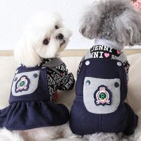 Letters Love Dog Dress Jumpsuit Academy Pet Dog Clothes Winter Warm Dog Shirt Hoodies Coats Clothing For Dogs Cat Yorkie Teddy Dresses