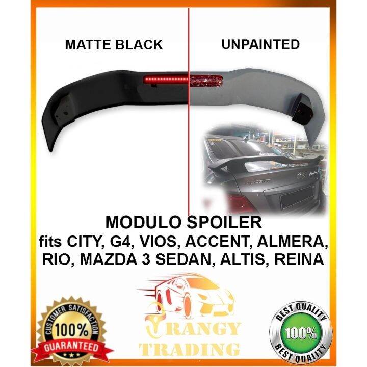 Modulo Style Spoiler With Brake Light FITS CITY G4 VIOS ACCENT ALMERA