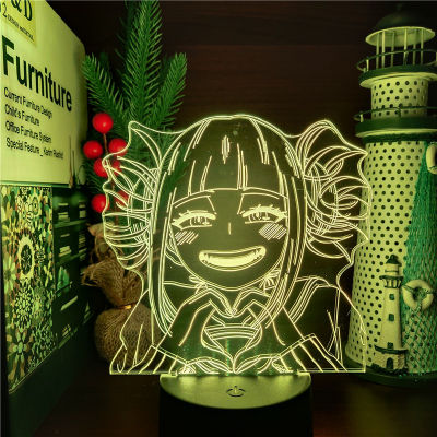 Boku no Hero Academia Himiko Toga 3D LED ANIME LAMP Nightlights MY HERO ACADEMIA Cross my body Visual Light Lampara For Gift