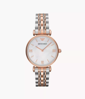 Emporio Armani  AR1683  Womens Two-Hand Rose Gold-Tone Steel Watch