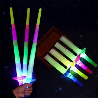 IPIE2 สีสันสดใส ของขวัญที่เรืองแสง ของเล่นเด็กเล่น ของเล่นมีไฟ อุปกรณ์ประกอบฉากปาร์ตี้ ยืดได้ขยายได้ แท่งเรืองแสง LED แท่งไฟกะพริบ แท่งไฟกระพริบ แท่งเรืองแสงเรืองแสง