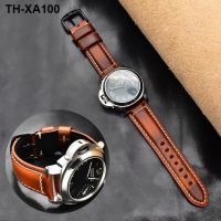 Italian oil wax leather strap 21 22 24MM fat sea cowhide mens and womens watch chain retro