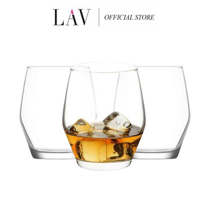 LAV 6Piece Rock Glass Tumbler Set (12 1/2 oz) Whiskey Water and Juice