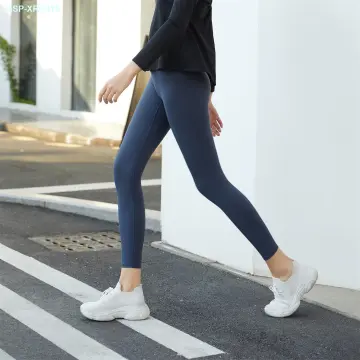 New Sense Of Yoga Pants High Waist And Non-trace Nude Fitness Nine Points  Leggings