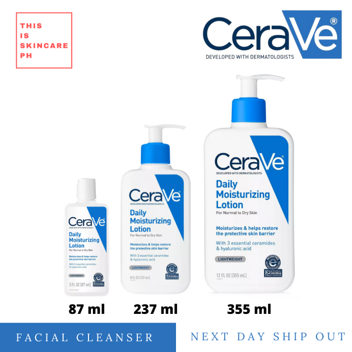 CeraVe Unscented Daily Moisturizing Lotion for Normal to Dry Skin ...