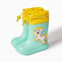 Cheerful Mario Children Rain Boots Baby Boy Girl EVA Non-slip Outdoor Cartoon Dinosaur Rainboots Kids Waterproof Shoes