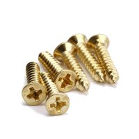 50 pcs Brass/Imitation Gold M3 M3.5 M4 M5 Phillips Flat Head Self Tapping Screw Tappers Wood Screws