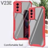 V23 5G(พร้อมส่งในไทย)เคสกันกระแทกขอบสีหลังใสVivo T1 5G/V23E 5G/V23 5G