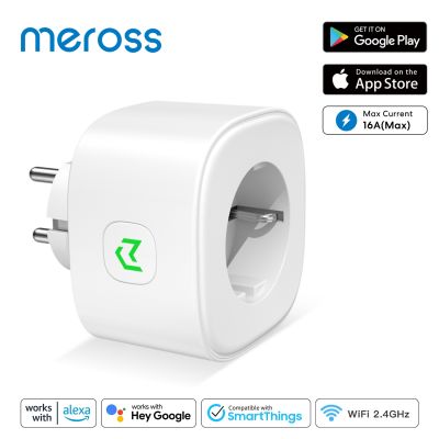 【NEW Popular89】 MerossPlug 16A EUSmartPower Outlet ฟังก์ชั่นจับเวลาทำงานร่วมกับ Alexassistant SmartThings