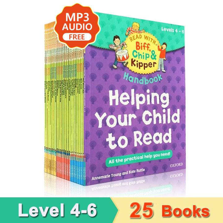 หนังสือภาษาอังกฤษ หนังสือฝึกอ่านภาษาอังกฤษ Oxford Reading Tree Chip And  Kipper Stories Books หนังสือนิทานเด็ก ก่อนนอน เด็กเล็ก นิทานเด็ก Level 4-6  เซท 25 เล่ม Phonics Books For 3-12 Years Old คู่มือช่วยเด็กอ่านหนังสือนิทานภาษาอังกฤษ  หนังสือเด็กภาษา ...