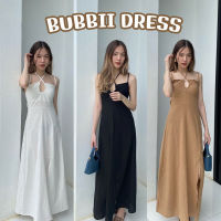 D060 : BUBBII DRESS เดรสสายเดี่ยวคล้องคอตัวยาว