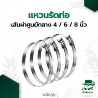 แหวนรัดท่อ เข็มขัดรัดท่อ สายรัดท่อสแตนเลส ขนาด 4, 6, 8 นิ้ว แข็งแรง ใช้ง่าย แหวนรัดท่อลม