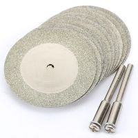 10pcs/set 40mm Diamond Cutting Discs+2pcs Mandrel Arbor Shafts Rotary Tool Dremel accessories Drills Sheets Grinding Slice Craft