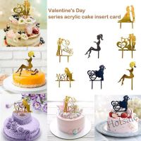 【Ready Stock】 ❅ E05 Happy Wedding Glitter Cake Topper Love You Always Golden Silvery Couple Toppers Cupcake Dessert Decor