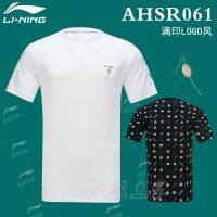 จริงจีนหลี่หนิง AHSR061แบดมินตันเสื้อผ้า3D เต็มพิมพ์โลโก้กีฬาเสื้อวัฒนธรรมเสื้อยืดแห้งเร็วของแท้