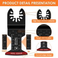 ชุดใบเลื่อยแบบสั่นโลหะสองชั้นแบบโค้งงอ10ชิ้นชุดใบเลื่อยแบบสั่น10ชิ้นใบมีด Multitool สองซี่ขอบโค้งใบเลื่อยแบบสั่นใบมีดอเนกประสงค์