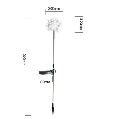 led solar light aluminum wire dandelion light outdoor waterproof luminous aluminum wire ball light garden garden lawn light