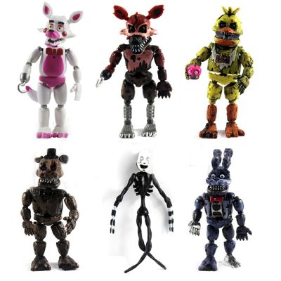 ZZOOI 1Pcs FNAF Anime Figure Five Night At Freddys Movable Joints Bonnie Foxy Freddy Chica PVC Action Figure Model Toys Kids Gift