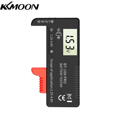 KKmoon 168 PRO จอแสดงผลดิจิตอล,เครื่องทดสอบแบตเตอรี่สากลแบบพกพาแบตเตอรี่ตัวบอกความจุได้ตรวจสอบระดับแบตเตอรี่เครื่องตรวจจับปริมาณกระแสไฟฟ้ามิเตอร์วัดกระแสไฟสำหรับแบตเตอรี่9V 1.2V-4.8V