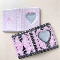 Pink Black Collection Book Star Photo Album 3 Inch Photocard Holder 40 Pockets Mini Instax Photos Album For Women Girls