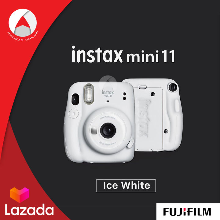 fujifilm-instax-camera-mini-11-กล้องอินสแตนท์-กล้องโพลารอยด์-instant-camera-สีขาว-ice-white-ประกันศูนย์-1-ปี-พิมพ์รูปจากกล้องได้-ด้วยแผ่นฟิล์ม-instax