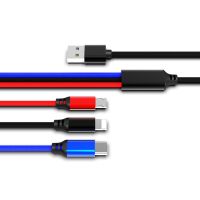 ชาร์จเร็ว DATA CABLE สายถัก3 ใน 1 สายถัก ใช้ได้ 3 หัว สำหรับ for L/Micro USB/Type C