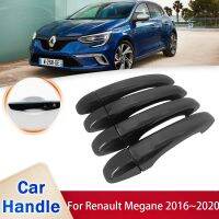 For Renault Megane 4 MK4 IV 2016 2017 2018 2019 2020 Gloss Black Door Handle Cover Car Exterior Accessories Rustproof Stickers