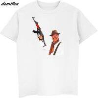 Saddam Hussein AK-47 Print T-shirt 41 Shirt Iraq Army Armed Forces T Shier Men Short Sleeve O-neck Shirt Cool Tees Tops