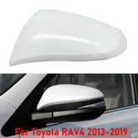 1ชิ้นสีขาวรถกระจกมองหลังปกซ้ายอุปกรณ์เสริมสำหรับโตโยต้า RAV4 2013-2019ด้านซ้ายมองหลังปีกฝาครอบกระจก