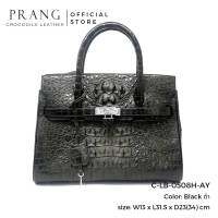 Prang Crocodile Leather Top Handle Bag Handbag กระเป๋าถือสตรี กระเป๋าผู้หญิง หนังจระเข้ C-LB-0508H-AY