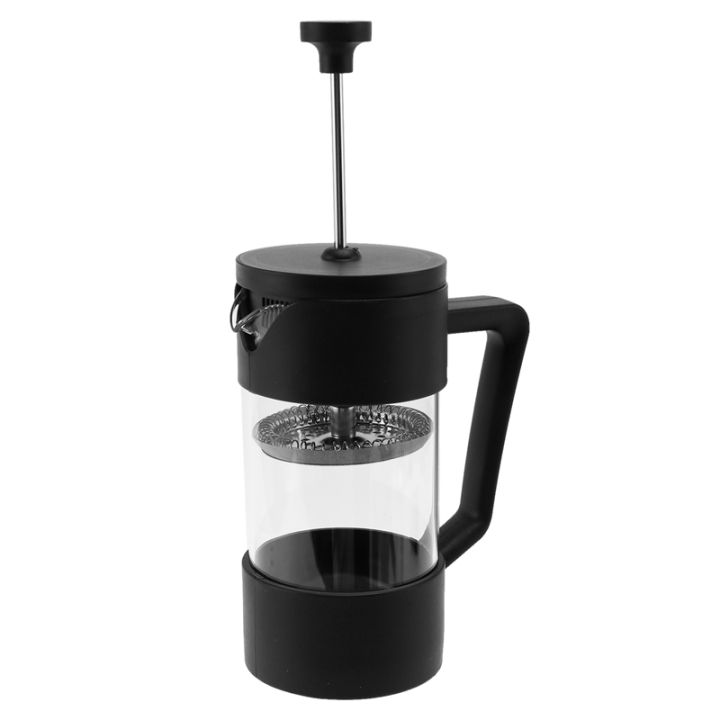 french-press-coffee-amp-tea-maker-thickened-borosilicate-glass-coffee-press-rust-free-and-dishwasher-safe-black