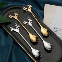 4pcs Navidad 2022 Gingerbread Man Stainless Steel Spoons Xmas Party Coffee Spoon Christmas Decorations Noel Natal Gift Ornaments