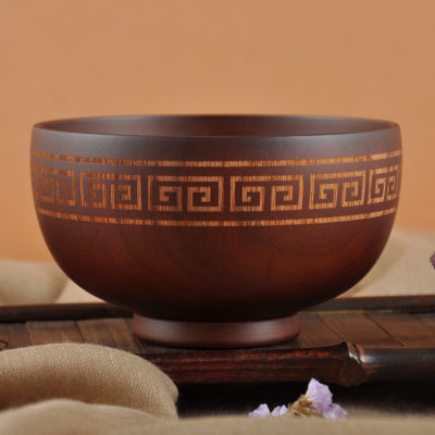 Mongolian style Wooden Bowl Mongolia Soup Salad Rice Noodle Bowls Ethnic Style Natural Wood Kids Original Wood Bowl Tableware