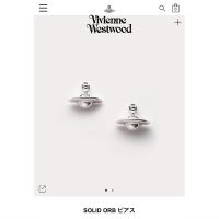 Vivienne Westwood Cat Big Spot VIVIENNE WESTWOOD SOLID West Queen Mother Classic Semi-Stereo Saturn Earrings Silver