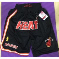 Hot Newest Top-quality New arrival 2022 2023 Newest shot goods Most popular 22/23 Top quality Ready Stock High quality black pockets available mens Miami Heat Wade Butler Dragic Herro just don big logo embroidery basketball shorts pants