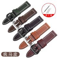 ▶★◀ Suitable for Crazy Horse leather watch strap Suitable for Panerai Diesel Feike Aigole Big Bang leather strap 22 24 26mm