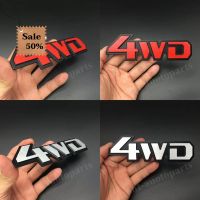 โลโก้ 4WD งานอลูมิเนียม ขนาด 14x4.5cm #โลโก้รถ  #โลโก้รถยนต์  #สติ๊กเกอร์รถ #Logo  #โลโก้