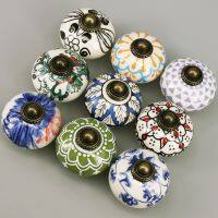 ♘ 1PC Furniture Printed Ceramic Drawer Knobs and Handles Kitchen Cupboard Wardrobe Closet Door Pull Knob