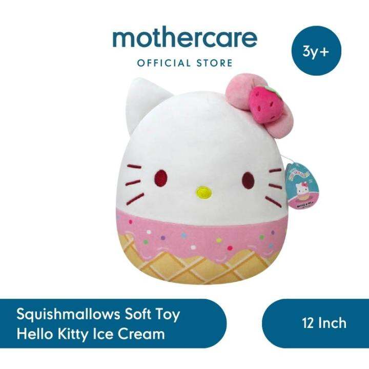Squishmallows 12 Inch Soft Toy Hello Kitty Ice Cream Boneka Anak