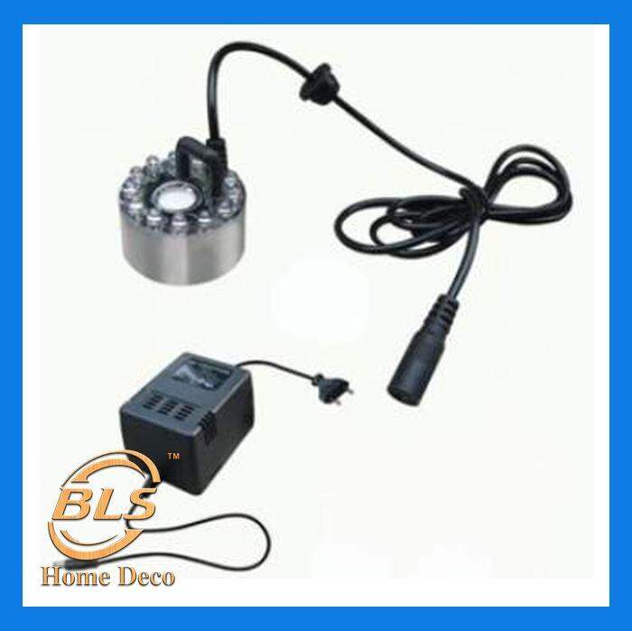 12LED Ultrasonic Mist Maker Fogger Water Fountain with Power Adapter